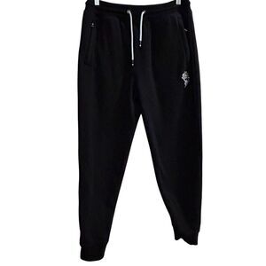 GOAT USA Men's Black Sweatpants Size L Elastic Waist Zipper Pocket